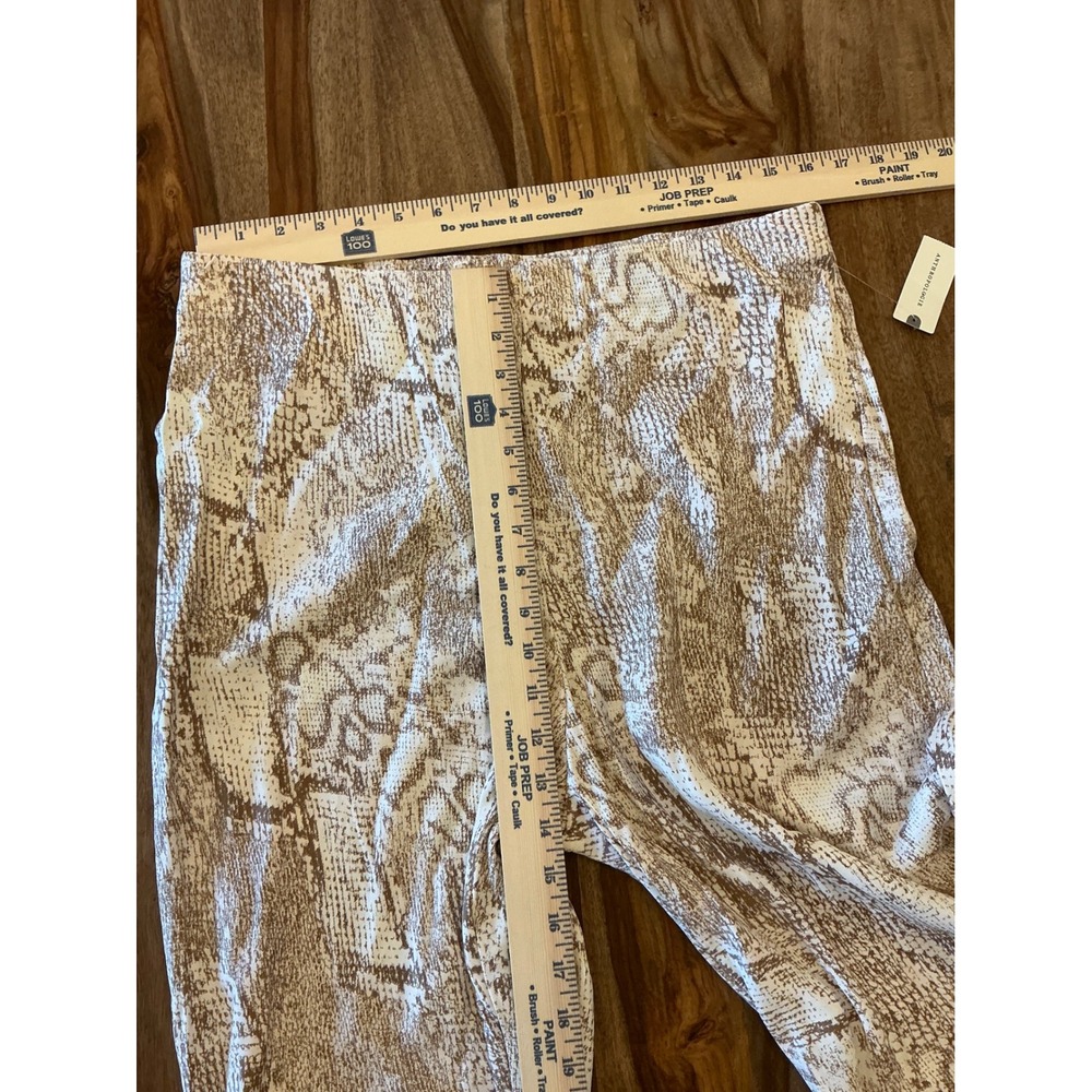 Anthropologie Snake Print Wide Leg Pant L Tall NWT Brown Cream Viscose OB2240383 - Picture 5 of 10